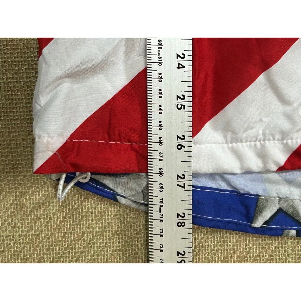 Brooklyn Cloth Mens USA Flag Windbreaker Jacket Stars Stripes Red White Blue M